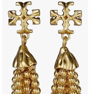 Closing my closet tomorrow SALE- Tory Burch Brass Roxanne Earrings